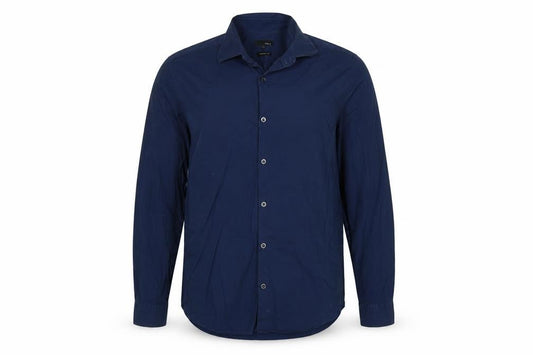 Front view of Next Men’s Blue XL Regular Fit Long Sleeve Button-Up Shirt
