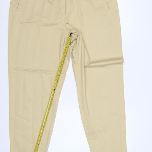 Softal Process Women’s Beige Chino Trousers Size 18 Cotton Tapered