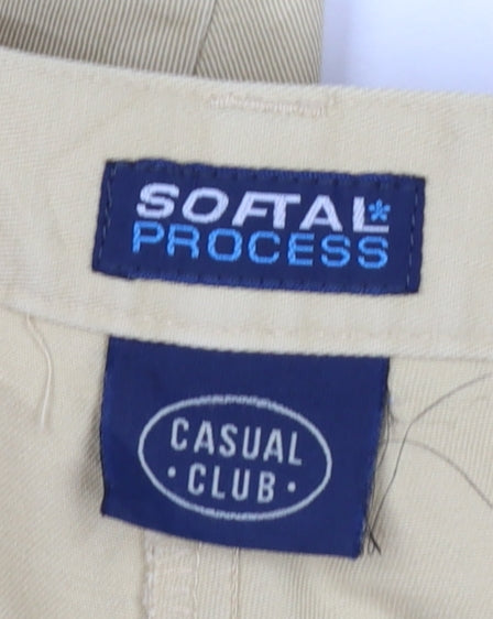 Softal Process Women’s Beige Chino Trousers Size 18 Cotton Tapered