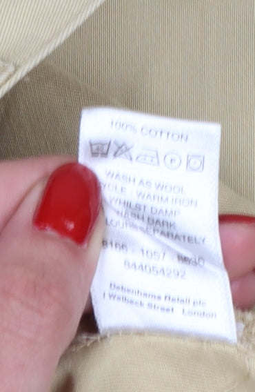 Softal Process Women’s Beige Chino Trousers Size 18 Cotton Tapered