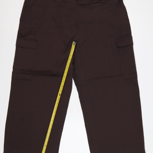 Marks and Spencer Women Brown Size 22 High Rise Cargo Trousers