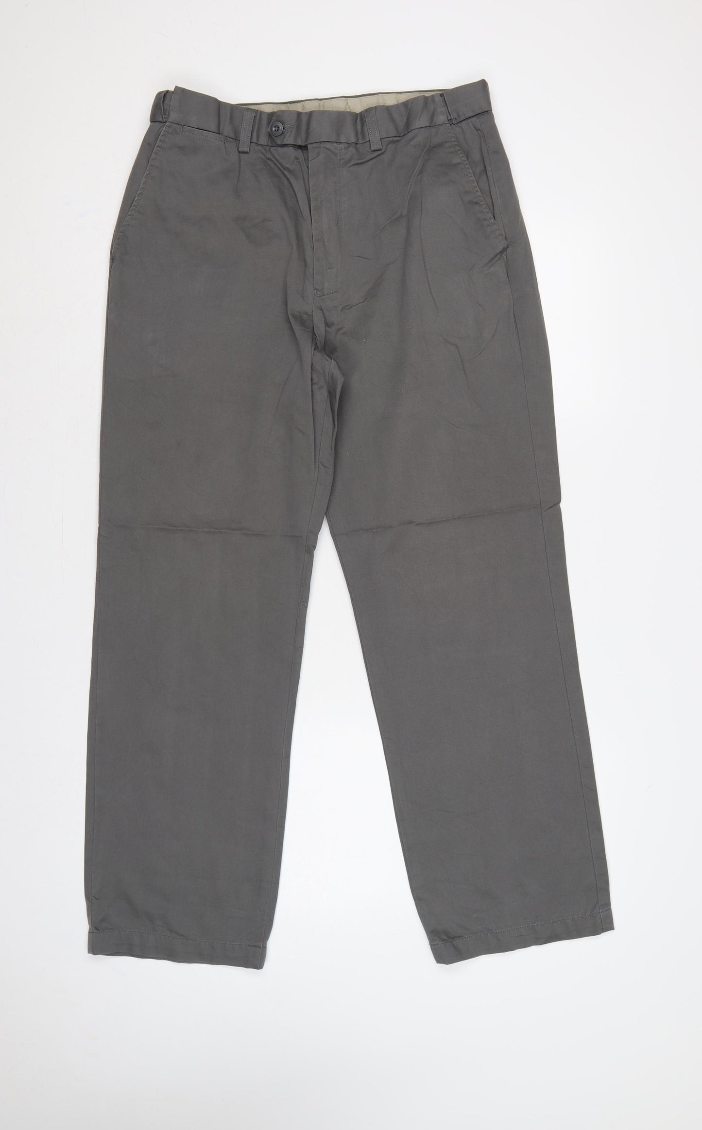 Marks & Spencer Men’s Grey 34/30 Blue Harbour Classic Chino Trousers