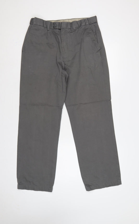 Marks & Spencer Men’s Grey 34/30 Blue Harbour Classic Chino Trousers