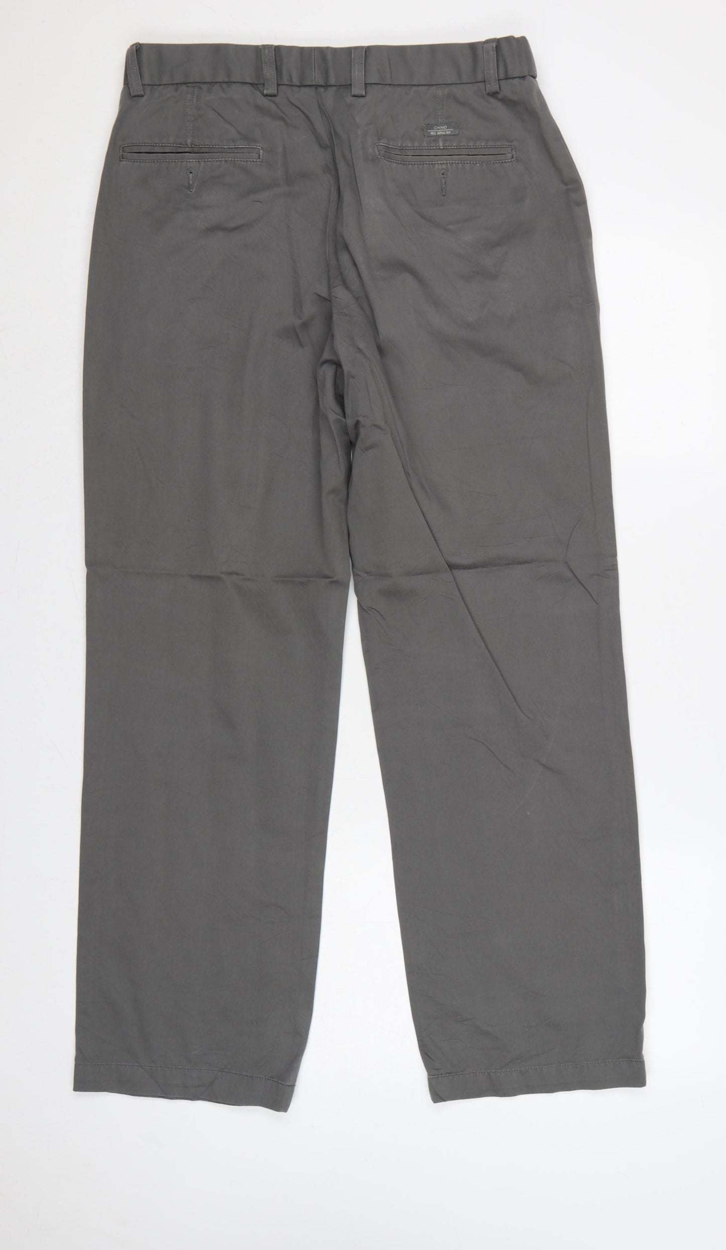 Marks & Spencer Men’s Grey 34/30 Blue Harbour Classic Chino Trousers