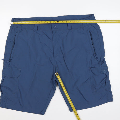 Mountain Warehouse Mens Blue Size 42 Lightweight Cargo Shorts
