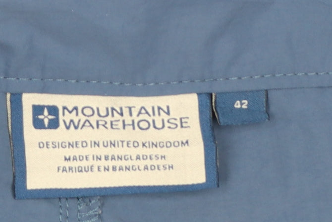 Mountain Warehouse Mens Blue Size 42 Lightweight Cargo Shorts