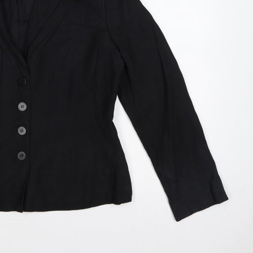 Kaliko Women’s Black Size 12 Tailored Single-Breasted Blazer Jacket