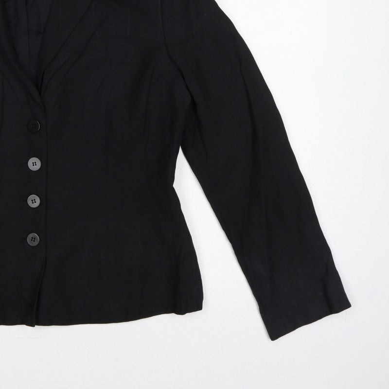 Kaliko Women’s Black Size 12 Tailored Single-Breasted Blazer Jacket