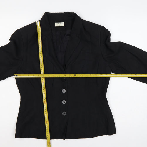 Kaliko Women’s Black Size 12 Tailored Single-Breasted Blazer Jacket