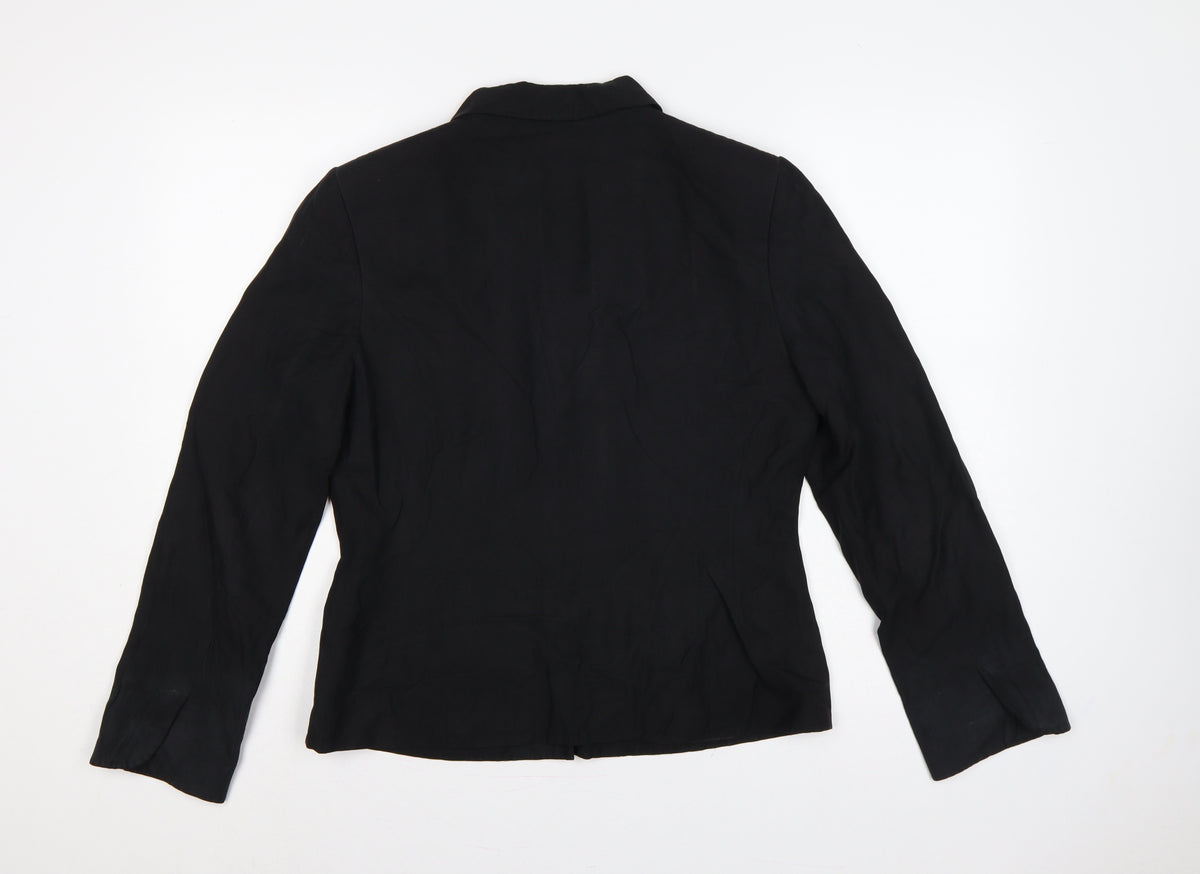 Kaliko Women’s Black Size 12 Tailored Single-Breasted Blazer Jacket