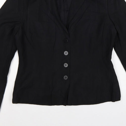 Kaliko Women’s Black Size 12 Tailored Single-Breasted Blazer Jacket