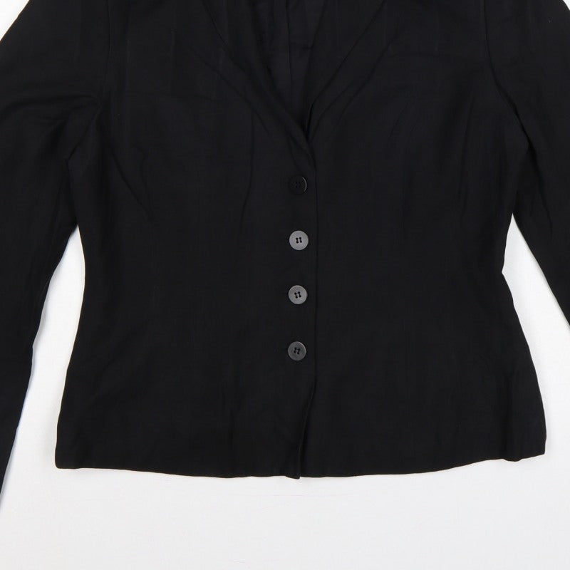 Kaliko Women’s Black Size 12 Tailored Single-Breasted Blazer Jacket