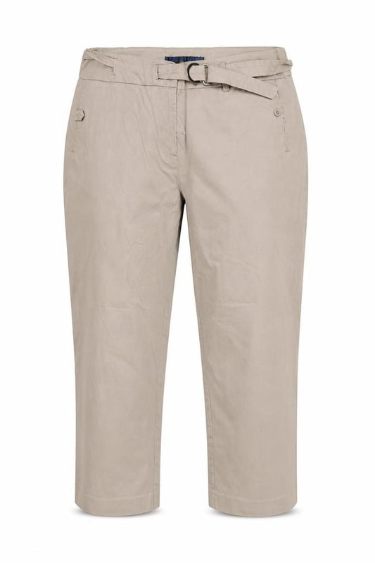 Betty Jackson Black Women’s Beige Size 14 Belted Straight Trousers