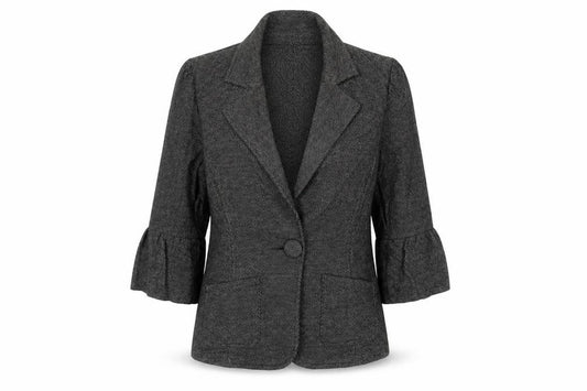 Marks and Spencer Per Una Women’s Grey Herringbone Blazer UK 12