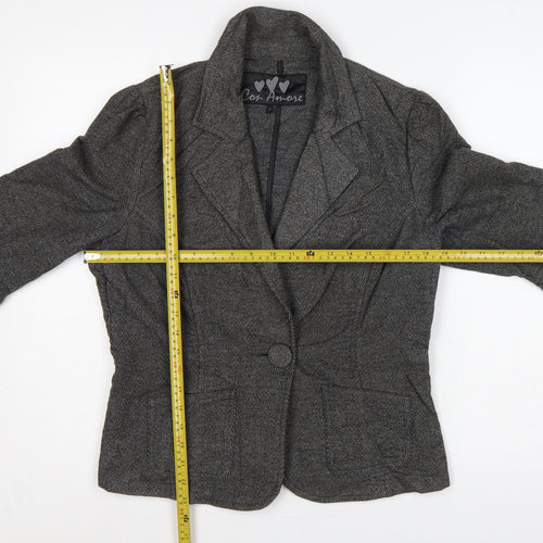 Marks and Spencer Per Una Women’s Grey Herringbone Blazer UK 12