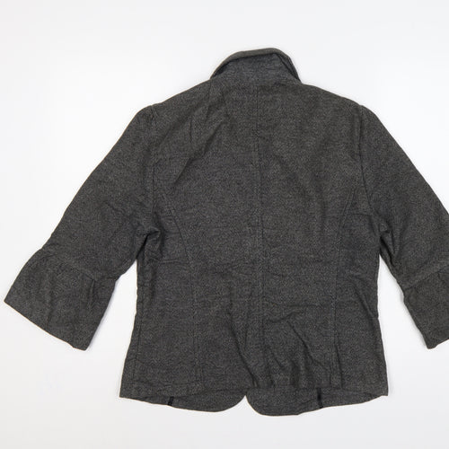 Marks and Spencer Per Una Women’s Grey Herringbone Blazer UK 12