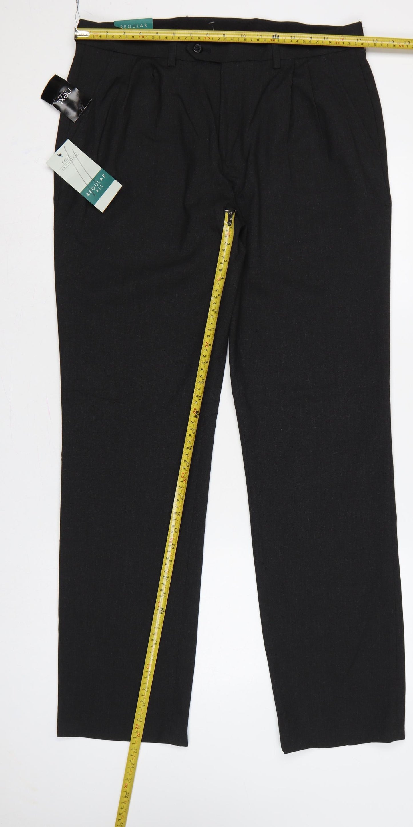 Next Men’s Black 34 Regular Fit Tailoring Straight Dress Trousers