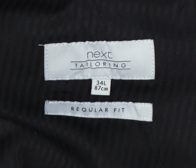 Next Men’s Black 34 Regular Fit Tailoring Straight Dress Trousers