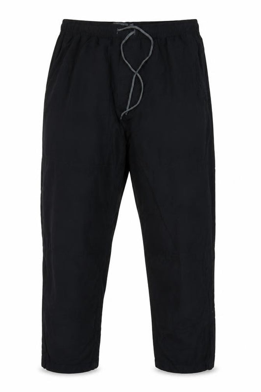 Marks & Spencer Men Black 38W 29L Drawstring Cotton Trousers