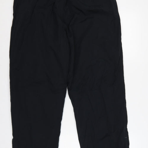 Marks & Spencer Men Black 38W 29L Drawstring Cotton Trousers