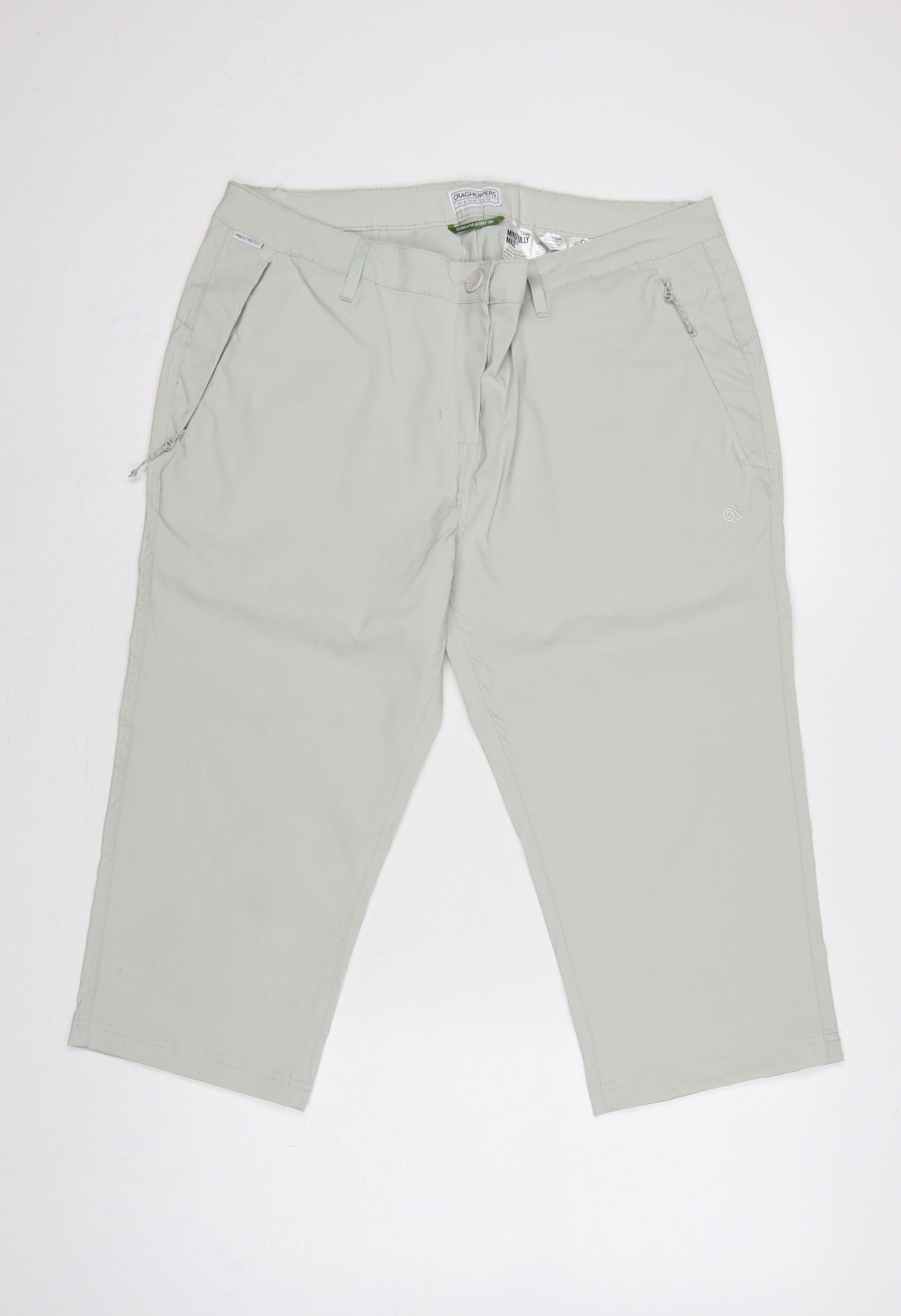 Craghoppers Women’s Grey UK 16 Cropped Stretch Travel Trousers