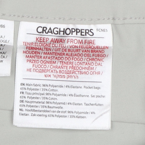Craghoppers Women’s Grey UK 16 Cropped Stretch Travel Trousers