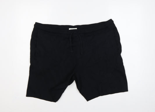 Autograph Men’s Black 3XL Cotton Modal Drawstring Sweat Shorts