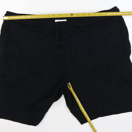 Autograph Men’s Black 3XL Cotton Modal Drawstring Sweat Shorts