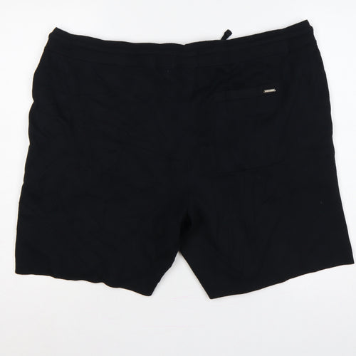 Autograph Men’s Black 3XL Cotton Modal Drawstring Sweat Shorts