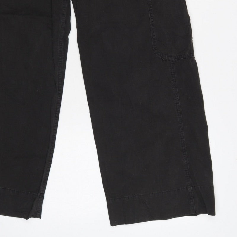 White Stuff Women’s Black UK 8 Cargo Straight Leg Trousers
