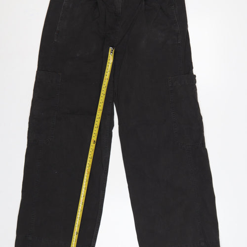 White Stuff Women’s Black UK 8 Cargo Straight Leg Trousers