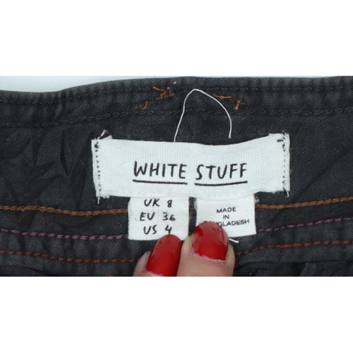 White Stuff Women’s Black UK 8 Cargo Straight Leg Trousers
