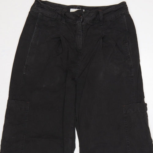 White Stuff Women’s Black UK 8 Cargo Straight Leg Trousers