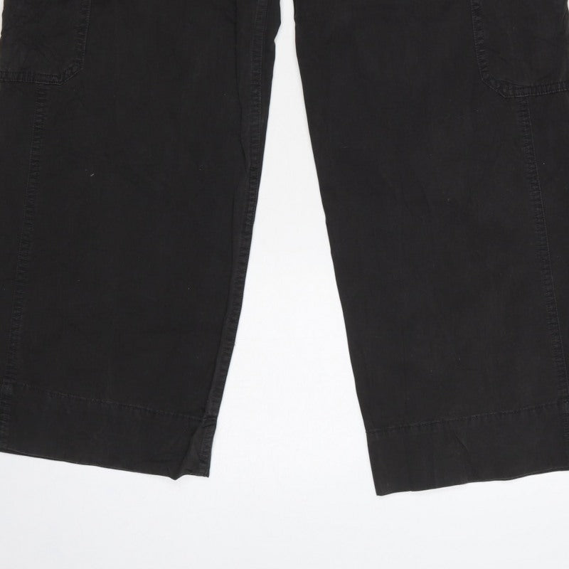 White Stuff Women’s Black UK 8 Cargo Straight Leg Trousers