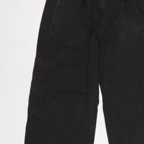White Stuff Women’s Black UK 8 Cargo Straight Leg Trousers