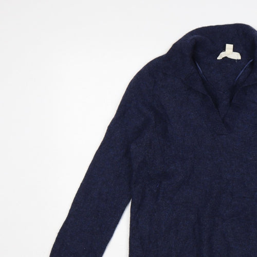 Seasalt Cornwall Women’s Blue Cowl Neck Knit Pullover Jumper UK 14
