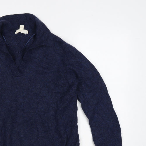 Seasalt Cornwall Women’s Blue Cowl Neck Knit Pullover Jumper UK 14