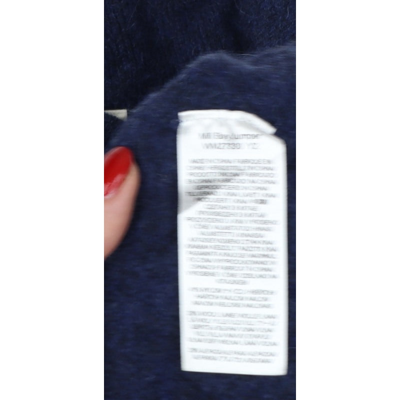 Seasalt Cornwall Women’s Blue Cowl Neck Knit Pullover Jumper UK 14