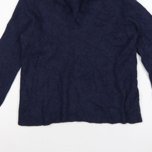 Seasalt Cornwall Women’s Blue Cowl Neck Knit Pullover Jumper UK 14
