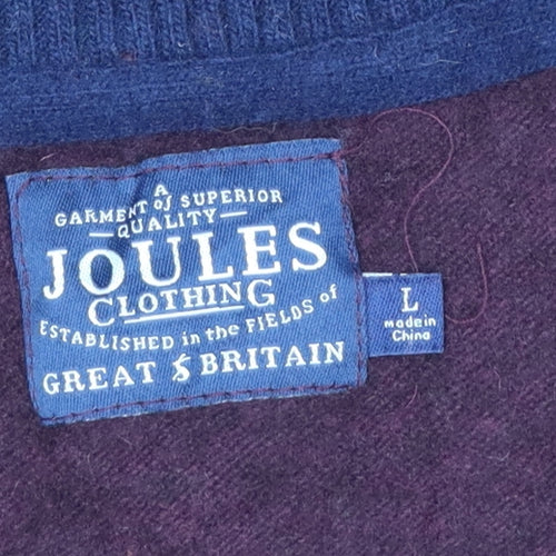 Joules Women Red S Wool Blend 1/4 Zip High Neck Knit Jumper