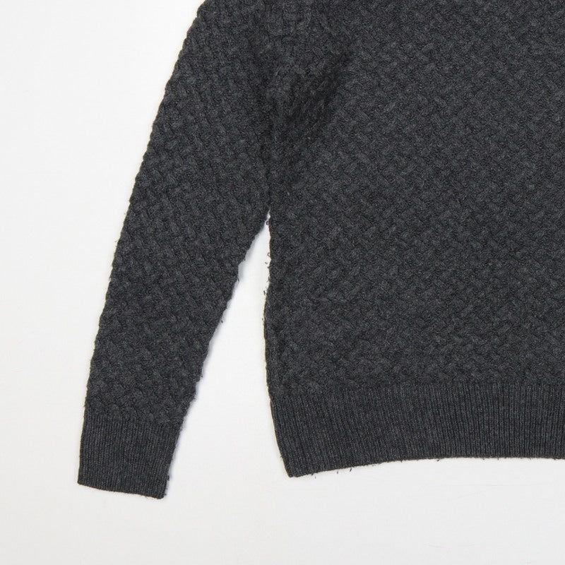 Firetrap Men’s Grey L Chunky Knit Crew Neck Pullover Jumper