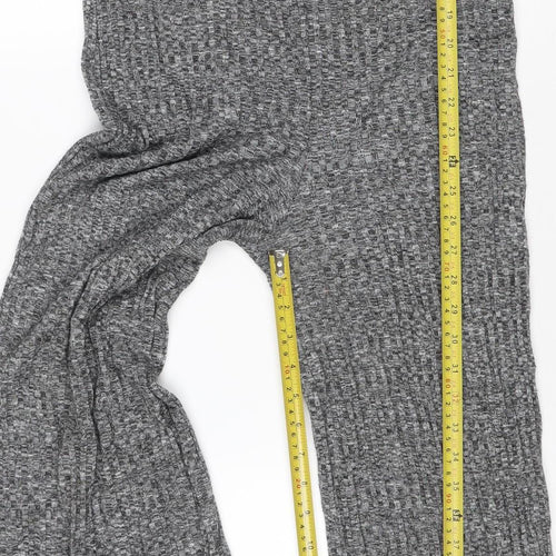 PrettyLittleThing Women Grey UK 8 Textured Zip Front Jumpsuit