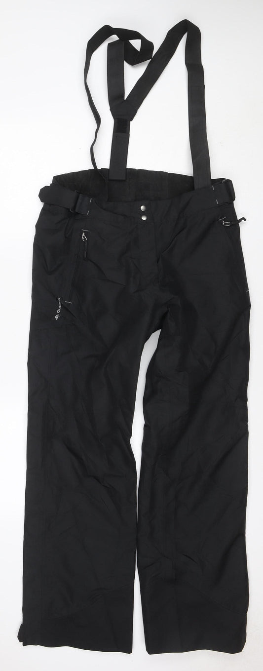 Quechua Men’s Black S Snow Pants Ski Trousers Braces Insulated