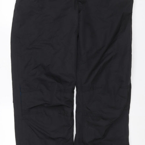 Decathlon Men’s Black XL Walking Trousers Elastic Waist Zip Pocket
