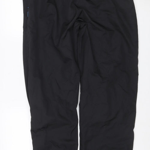 Decathlon Men’s Black XL Walking Trousers Elastic Waist Zip Pocket