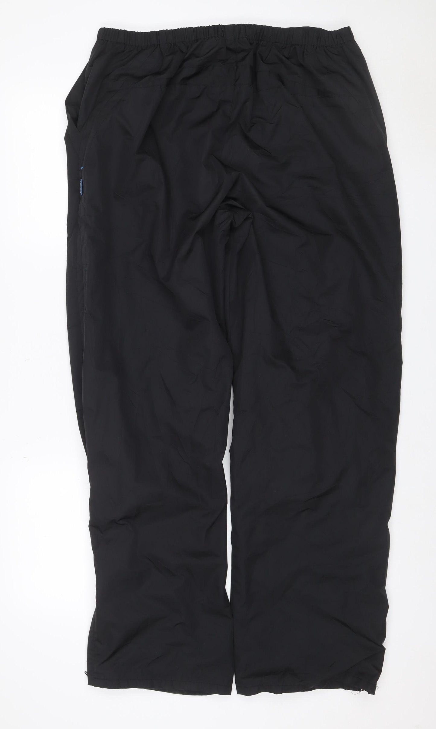 Decathlon Men’s Black XL Walking Trousers Elastic Waist Zip Pocket