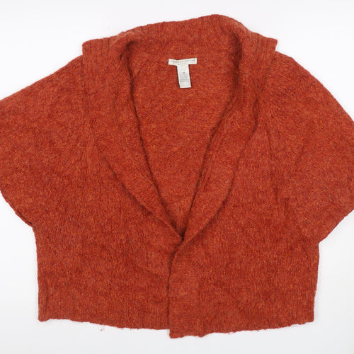 Sarah Spencer Women Orange Alpaca Wool Blend 18 Plus Cardigan