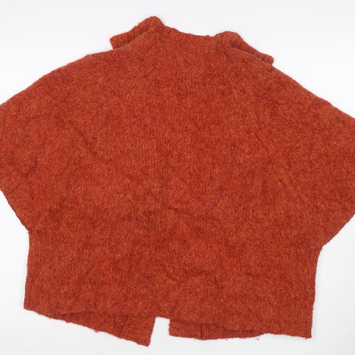 Sarah Spencer Women Orange Alpaca Wool Blend 18 Plus Cardigan