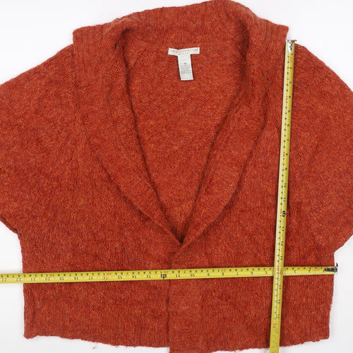Sarah Spencer Women Orange Alpaca Wool Blend 18 Plus Cardigan