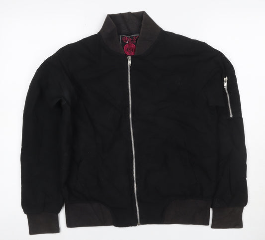 Miss 21 Women’s Black Size S Bomber Jacket Full Zip